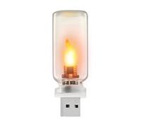 Genérico LED Flame Bulb - Mini Retro Style Flameless Glass Light, Compact LED Decorative Lamp for Car Camping Party and Bedroom, Perfect for Automotive Indoor Outdoor Settings, Soft Ambient Glow
