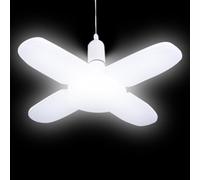 Genérico LED GARAGE LED - ILUMINACIÓN DEL TECHO Bright | Luz LeED Creativa - ABS Plegable 40x2835 6500K 80LM 360 ° E27 85-265V Para La Mesa De La Sala De Estar Del Taller De Garaje Luz De Pared