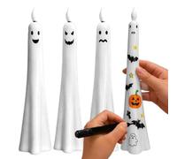 Genérico LED Ghost Taper Candle - Flameless Flickering Decorative Light