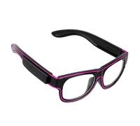 Genérico LED Glasses, Light-Up Sunglasses, 6.3x2.05 Inches, Flashing Party Costume Accessory, USB Rechargeable Frame, Luminous Eyewear Prop for Cosplay, Festivals, Birthdays, Weddings