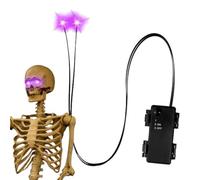 Genérico LED Glowing Eyes, Halloween Light Up Skull Decor with Timer,Spooky