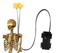Genérico LED Glowing Eyes, Halloween Light Up Skull Decor with Timer,Spooky