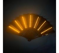 Genérico Led Handheld Fan, Folding Light Fan, Portable Accessory Rechargeable Travel Hand, for Festival Carnival Stage Bar Party Photography Concert Night Performance Glow Decor Tool 60cm