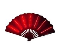 Genérico Led Handheld Fan, Folding Light Fan, Portable Accessory Rechargeable Travel Hand, for Festival Carnival Stage Bar Party Photography Concert Night Performance Glow Decor Tool 60cm