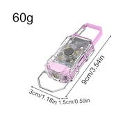 Genérico LED Keychain Flashlight, 6-Mode Rechargeable Torch, 9x3x1.5cm, Type-C, ABS, Camping, Hiking, Night Running, Power Outage, Pocket Work Light