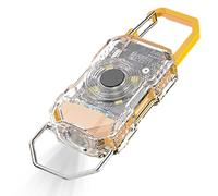 Genérico LED Keychain Flashlight, 6-Mode Rechargeable Torch, 9x3x1.5cm, Type-C, ABS, Camping, Hiking, Night Running, Power Outage, Pocket Work Light