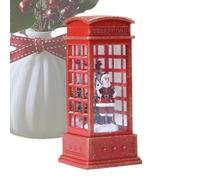 Genérico LED Lamp, Christmas Lighted Box, Telephone Booth Night Light, 5.1x5.1x12 cm, London Phone Booth Christmas Lamp with LED Design for Festive Decorations