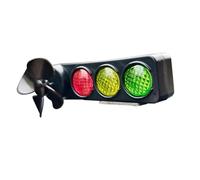 Genérico LED Lights Of Bike - Wind Powered LED Handlebar Lamp For Night Riding Cute Windmill Ornaments, Funny Safety Lighting + Aerodynamic Spin | High Visibility Glow - For Motorbike & Cycling