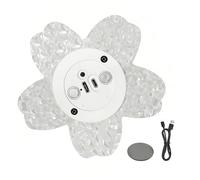 Genérico Led Motion Sensor Light Indoor - Magnetic Rgb Lamp | Flower Shape Night Light with Stepless Dimming, Abs Acrylic Body with Button Control for Kitchens, Cabinets, Hallways, Patio and Porch