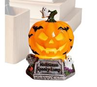 Genérico LED Pumpkin Lantern - Resin Halloween Decor | USB Charging Statue