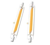 Genérico LED R7S 118 mm Bombilla regulable, 20w T3 COB equivalente a lámpara halógena de 200 W, blanca cálida 3000 K, luz 2000 LM, Illuminazione Fascio 360°, (Bianco caldo, 2Pezz)
