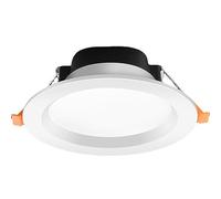 Genérico LED Recessed Downlight 3W 5W 9W 12W 21W, Ultra-Thin White Ceiling Light for Home Living Room Kitchen Hallway(9W,3000K warm light)