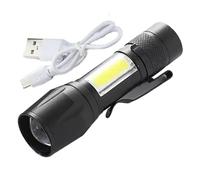 Genérico LED Rechargeable Torch - Handheld Flash Light, Adjustable Beam Lighting Device Item, Portable Outdoor Illumination Accessory Tool, Durable Light Equipment | Camping Trip, Hiking