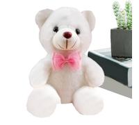 Genérico Led Stuffed Animal - Plush White Bear 8 Inch | Stuffed Bear, Doll with Led Light Bedroom, Playroom, Light Up White Ear For Toy Children, Travel, Car Seat