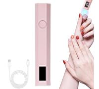 Genérico LED UV Nail Lamp - ABS | Rechargeable Portable Mini Nail Lamp with LED Display | 2 Timer Settings Ñail Sticker Curing Light For Adults Gel At Home Or Travel