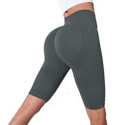 Genérico Leggings Anticeluliticos Mujer Cortos Push Up Mayas Deportivas Cintura Alta Elástico Pantalones Opaco Scrunch Butt Leggings para Yoga Running Fitness,Leggins Cortos Deportivos Mujer