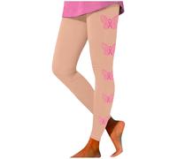 Genérico Leggings De Cintura Alta para Mujer - Leggings Taille Haute pour Femmes Pantalons de Yoga Extensibles et Confortables au quotidien imprimés pour le mois de sensibilisation au Cancer du Sein