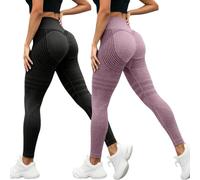 Genérico Leggings de compresión 3D Cellulite Slimming Leggings Women High Waist Seamless Push Up Opaque Sport Pants para Yoga y Fitness (XL)