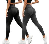 Genérico Leggings de compresión 3D Cellulite Slimming Leggings Women High Waist Seamless Push Up Opaque Sport Pants para Yoga y Fitness (Dark Gray #2, S)