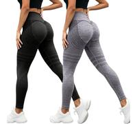 Genérico Leggings de compresión 3D Cellulite Slimming Leggings Women High Waist Seamless Push Up Opaque Sport Pants para Yoga y Fitness (Grey-D, M)