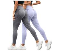Genérico Leggings de compresión 3D para Mujer, anticelulitis, de Cintura Alta, sin Costuras, Push up, opacos, para Yoga y Fitness. (Grey #1, S)