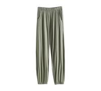 Genérico Leggings de piel sintética para mujer en verano, puede ser holgado, de gran tamaño, pantalones de bolsillo, pantalones sueltos de piernas anchas para mujer, pantalones de casa vaqueros