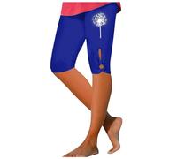 Generico Leggings mujer algodón verano leggins mujer verano elegantes leggins mujer elegantes con encaje leggins push up mujer leggings mujer curvy cortos leggings mujer curvy, turquesa, M