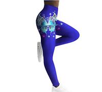 Genérico Leggings Mujer Pantalones Deportiva Yoga Cintura Alta Mallas Plumi 3D anticelulitis Adelgazante Mayas Elástico Push Up Estampado Mariposas Chandal Compresión Jogging Gym Pilates Fitness