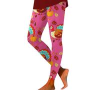 Genérico Leggings Mujer Pantalones Día De Acción De Gracias Pavo Print Confortable Respirable For Mujer para Uso Diario