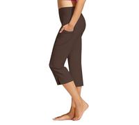Genérico Leggings Running Mujer - Pantalones Capri Mujer Cintura Alta Entrenamiento Yoga Leggings Bolsillos Corte Recto Ajustados Ideales Gimnasio Uso Diario Vacaciones