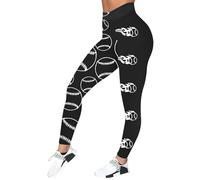 Genérico Leggings Térmicos Mujer - Mallas Mujer Calzoncillos de Yoga Ajustados con Estampado de béisbol para Mujer (2) (Black S)