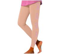 Genérico Leggins Mujer Push Up - Leggings Taille Haute pour Femmes Pantalons de Yoga Extensibles et Confortables au quotidien imprimés pour le mois de sensibilisation au Cancer du Sein (Rose Gold L)