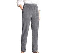 Genérico Leggins Termicos Mujer Talla Grande Mujer Pantalones Casuales Pierna Recta a con Cintura elástica Color sólido con Personalidad Temperamento a la para Mujer Termicas Pantalones (Grey, XXL)