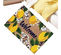 Genérico Lemon Flower Door Mat, Non-Slip Absorbent Entrance Rug, 23x15 Inch Mat with Microfiber Build, Soft Room Decor, Floral Carpet with Vibrant Style, Indoor Home for Bathroom Bedroom