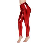 Genérico Lencería De Embarazo Polainas De Cuero Brillante De Interés Sexy Delgado De Color Puro Para Mujeres Sexo Traje, vino., XXL