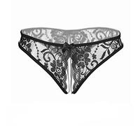 Genérico Lenceria Mujer Sexy Erótico - Lencería Sexy Mujer Tanga Calzoncillos Tanga Bragas Mujeres Sexy Pantalones Ropa Interior Bragas Palabra Encaje Íntimos (Black One Size)