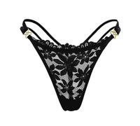 Genérico Lencería Sexy Caliente Tanga de Encaje para Mujeres, Bragas Sexy Talle Baja Calada, Fina, Tanga G, Le Noir, M