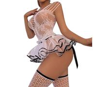 Genérico Lencería Sexy Conjunto Mujer,Profundo y Espalda Descubierta Abierto Ropa Sexuales para Mujer Lenceria Hot Interior Femenina Body Atractivo Mujeres