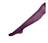 Genérico Lencería Sexy Hot String Medias Transparentes de Encaje para Mujeres, Top del Muslo, Medias antideslizantes de Silicona Brillante Lencería Sexy Apertura, morado, Talla única