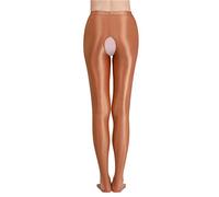 Genérico Lenceria Sexy Mujer Hot - Lenceria Sexy de Seda Grande Abierto Slip On Mono Pantimedias Sexy (Coffee M)