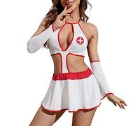 Genérico Lenceria Sexy Mujer para Sexo Abierto Lencería Lenceria Sexy Dessous Negro Mujeres Liguero Lencería Bra and Panty Sets Xexi í Mujer Talla Grande (White,S)