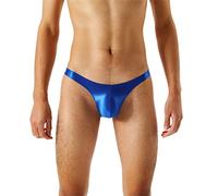 Genérico Lencería Sexy Mujer Traviesa Hot String Hombre Erótico Pantalones Thong Bajo Velo Transparente Delgado Brillante Ropa Interior Seductora (Blue, XXL)