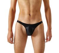 Genérico Lencería Sexy Mujer Traviesa Hot String Hombre Erótico Pantalones Thong Bajo Velo Transparente Delgado Brillante Ropa Interior Seductora (Black, XL)