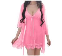 Generico Lencería Sexyy Completos Curvy Conjunto íntimo Hot Conejita Completo Sexymujer Blanco Camisón Sexymujer Negra Completo Sexymujer Curvy Ropa Sexymujer XL, Rosa, S