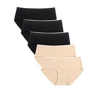 Genérico Lencería Variance Solid Thin 5PC Women's Briefs Color Ropa interior Sexy con No-en El Medio de la Espera Lencería Abierta Entrepierna Sexy, a, XL