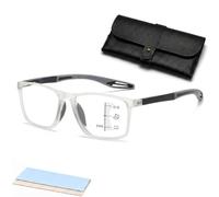 Genérico Lentes Autograduables Inteligentes, Gafas de Presbicia Multifocales, Lentes para Leer Fotocromáticos con Filtro UV y Computadora,Gafas Progresivas Fotocromáticas de Transición(Clear,+4.00)