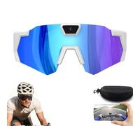 Genérico Lentes con Camara 4K POV, Lentes Que Graban para Beisbol y Deportes, Gafas Inteligentes con Video para Hombre Mujer,Uso Diario y Exterior (Blanco-B)