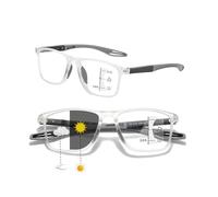 Genérico Lentes De Lectura Con Filtro De Luz Azul Para Hombres Y Mujeres, Gafas De Presbicia Con Zoom Inteligente Gafas De Seguridad Para Presbicia Marco TR90, Estilo Deportivo(Clear/Gray,1.0x)