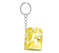 Genérico Leopard Print Photo Album Keychain, 5x3.5cm Portable Pocket Picture Holder for Travel, Daily Use, Bag, Purse, Couples, Kids, Teens, Adults