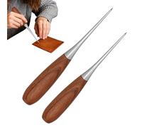 Generico Lesina para Coser, Herramienta para perforar con Mango de Madera | Punzón para Cuero - para tapicería, Zapatos, Botas, cinturón, Bolso, Tela de encuadernación